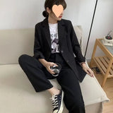 Fongt Suit Suit Female Fall 2024 Korean Version Of Loose Professional Office Worker Suit Jacket Formal Dress College Style-Outfit