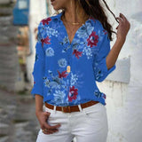 Sleeve Women Blouses 2021 Plus Size Turn-down Collar Blouse Shirt Casual Tops Elegant Work Wear Chiffon Shirts