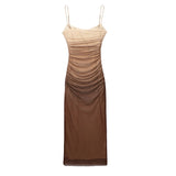 Fongt Summer New Women's Fashion Leisure Vacation Wind Silk Net Print Dress 3067254-Outfit