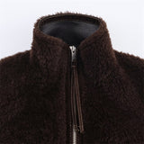 Fongt Women's Clothing 2025 New Fashion Casual Loose-Fitting Collar Zipper Jacket