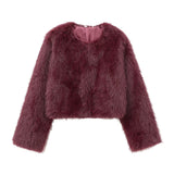 Fongt Women's Clothing 2025 Autumn And Winter Multi-Colored Artificial Fur Short Jacket Jacket Women E48063