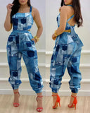 Independent Station 2023 New Printed Strap Jumpsuit In Stock-Outfit