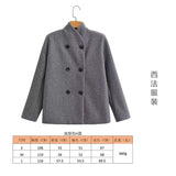 Fongt Women's Autumn New Fashion Asymmetric Blending Short Loose Coat Coat