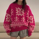 Jacquard Christmas Sweater-Outfit