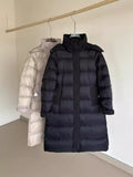 Station High-End Down Jacket Female Long Style 2024 Winter Fashion Light Luxury Big White Duck Velvet Bundle Waist Coat Burst-Outfit