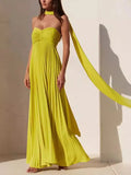 Fongt Women's Dress Solid Color Thoracic Skirt Skirt Sleeveless Fashion New Female 8060