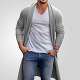 Fongt Men's Spring And Autumn Thin Knits Men's Loose Long Wool Coat