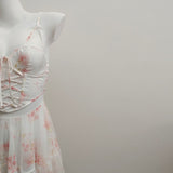 Fongt Fishbone Corset Female Gathering Small Breast Sexy Pure Lust High-End Net Yarn Set Shredded Flowers With Pajamas Set
