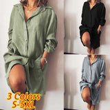 2022 ZANZEA Women's Blouse Casual Shirt Vestidos Fashion Button Long Sleeve Shirts Female Lapel Work Blusa Tunic