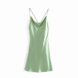 V-Neck Sleeveless Backless Sexy Mini Dresses 1028-1-Outfit