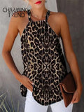 Tank Top Vest Hanging Neck Sleeveless Leopard Vest Female Summer Sling 2020 A Base Blouse Beach Sexy women's Tee