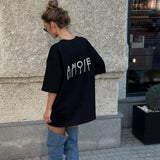 Summer Women's Casual Loose T-shirt Women's Mid-Length Letters Hot Diamond Tassel Design Short Sleeves-Outfit