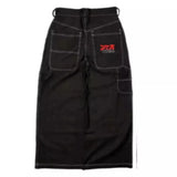 Year's Hot Classic Retro Y2K Loose Letter Jeans High Street Leisure Punk Style Is Wide.-Outfit
