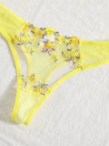 Floral Embroidery Transparent Lace 2 Piece Set-Outfit