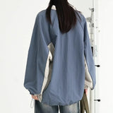 Color Casual V-Collar Loose Coat 2024 Spring / Summer Style Rope Design Basic Comfortable T-Shirt Sweater-Outfit