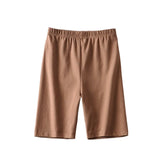 2021 Women Vintage Strethy Solid Legging Shorts Female Retro Casual Shorts Pantalones