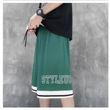 Casual Shorts Mesh Quick-drying Basketball Crossfit Clothing Pocket Spliced Stripe Breathable Thin Baggy Beach