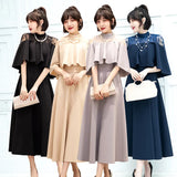 Fongt Evening Dress Woman 2025 New Winter Banquet Elegant Temperament Famous Slim Dress Mid-Long Evening Dress