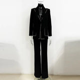 Fongt New Star Fashion Scarf Hot Loose Suit Suit Trousers Set Two Sets