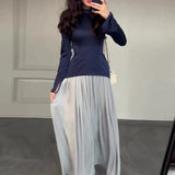 Fongt 2023 New Silk Band With Waist And Thin Top Suit-Outfit