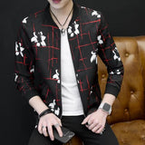 Style Flower Jacket Men Regular Fit Casual Bomber Jacket Man Outfit Quality Fashion Windbreaker Male Plus Size