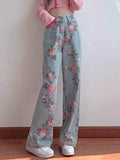 Floral High Rise Boyfriend Jeans-Outfit