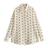 New Wave Spot Printed Loose Casual Shirt 8741251-Outfit