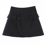 New Blogger Lapel Slimming Short Suit Jacket + High Waist Short Skirt Suit-Outfit