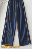 Sweatpants Women Basic Y2K Cargo Pants 2023 Striped Baggy Track Pants 90s Joggers Casual Streetwear Low Rise Harem