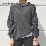 Winter Sweater Women 2020 New Korean Warm Knitted Sweater Loose O Neck Female Pullovers Fashion Solid Female