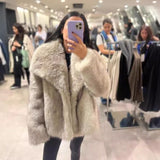 Fongt New Artificial Fur Effect Short Coat