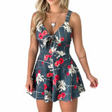 Fongt New Sexy Suspension Chest Bow With Printed Loose-Joined