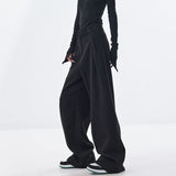 Vintage High Waist Wide Leg Suit Pants-Outfit