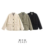 Fongt Women's ZA Autumn And Winter New Street Fashion Casual Cotton Cotton Coat