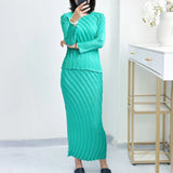 Fongt Folded Hand-Folded Set Of Three-Piece Vest Top Dress Spring And Autumn New Set