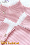 Korean Style Turtleneck Women Elegant Pink Sweater Slim Basic Pullover Jumper Warm Purple Pullover Female Top