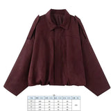Fongt Spring Pilot Jacket Bat Sleeve Zipper Loose Tuffen Jacket Women's Casual Jacket