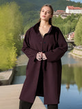 Fongt Women's Angolan Red Temperament Jacket 2025 Autumn New High-End Single-Drenity Loose Wind Coat Women's Tide