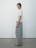 [Daihe] Winter New Casual Round Collar Wool Circle Yarn Simple And Versatile Short-Sleeved Woolen Top H8256-Outfit