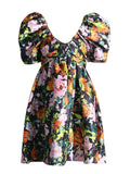 Summer Plus-Size Dress Stylish Sweet Fresh Style High-End Bubble Sleeve Design Relaxed Women's