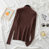 Turtleneck Women Sweaters Autumn Winter 2021 New Warm Pullover Slim Tops Knitted Sweater Jumper Soft Pull Female