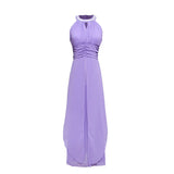 Burst Version Of Hanging Neck Nail Beads Large Shoulder-Length Sexy Dress Chiffon Dress Long Dress-Outfit