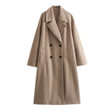 New Soft Double-Breasted Loose Coat Coat 3046269-Outfit