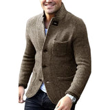 Fongt Men's Men's Blazer Suit Collar Long Sleeve Pocket Shirt Men's Jacket Coat