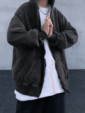 Vintage Oversize Washed Zip Up