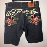 Autumn New Tiger Pattern Printed Jeans Men's High Street Fashion Slim Straight Trousers-Outfit
