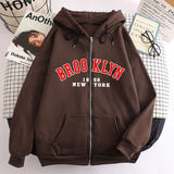 Fongt New Zipper Hoodie Los Angeles California Coat Top