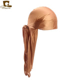 Men's Satin Durags Bandanna Turban Wigs Pirate Hat Men Silky Durag Headwear