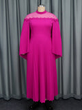 Fongt Personality Shawl Collar Collar Folding Skirt Large-Size Temperament Style Party A-Shaped Skirt Dresses