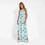 Hanging Neck Open Cotton Leprosy Leisure Holiday Dress 2025 Spring And Summer New